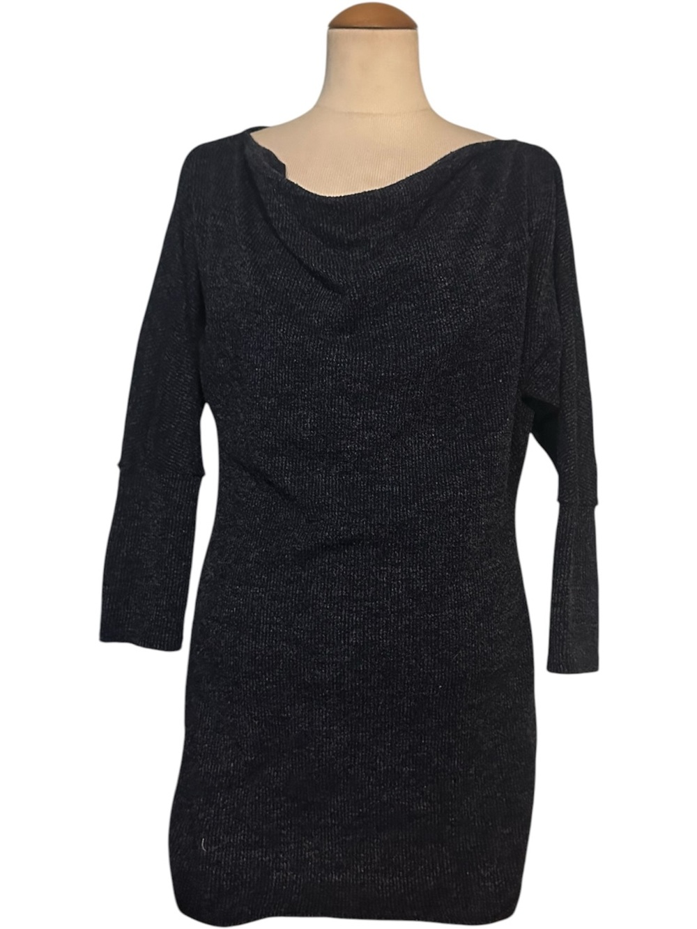 Forever 21 Cowl Neck Sweater Dress Navy Size L